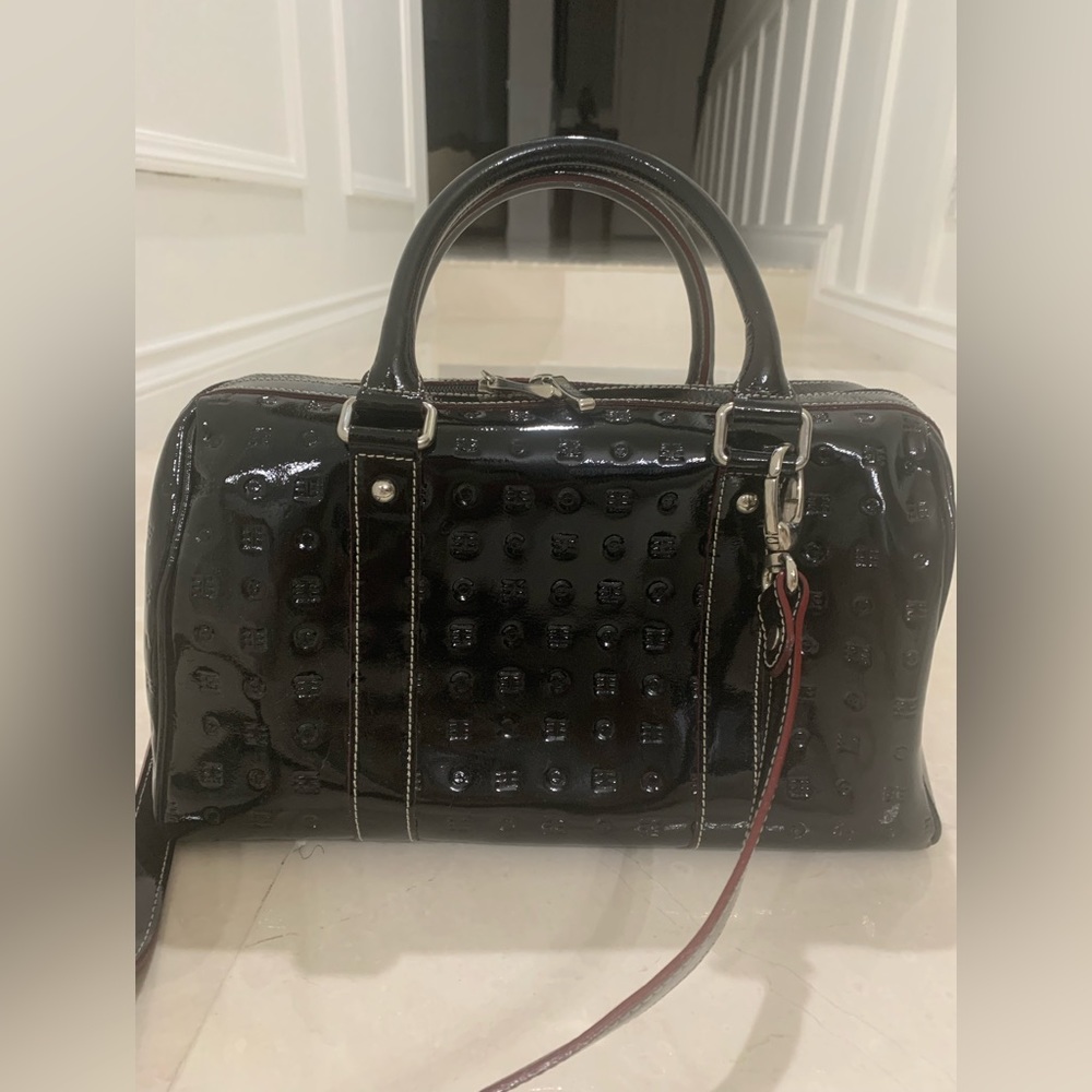 Arcadia Patent Leather Satchel Handbag